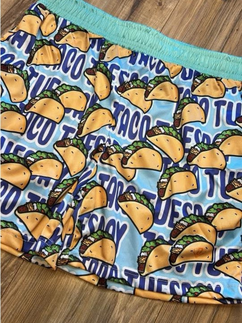 Kids Taco Print Shorts with Aqua Waistband baseball lifestyle 101 DUPES